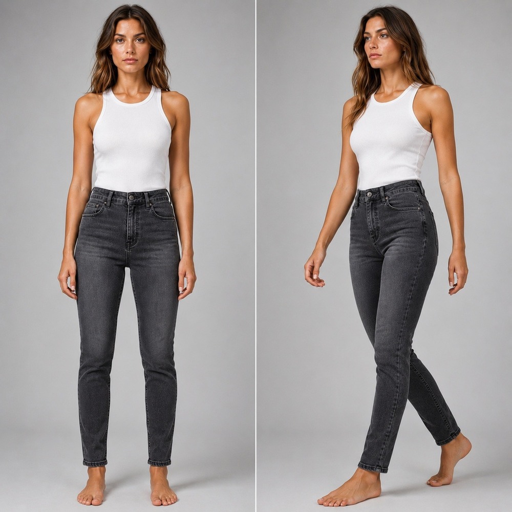 FITJEANS Womens XXS Charcoal Gray High Waisted Skinny Stretch Denim Jeans